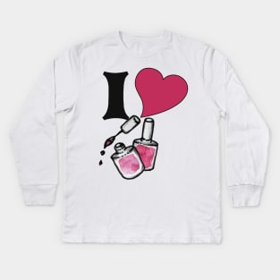 I love nail polish Kids Long Sleeve T-Shirt